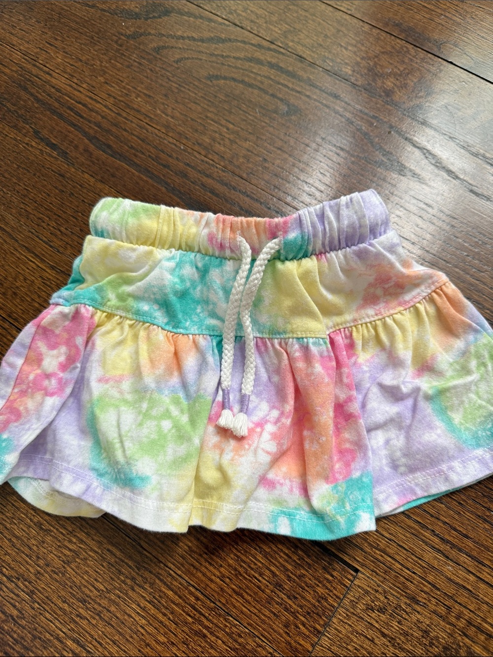 Cat & Jack Kids Tie-Dye Skirted Shorts - Pastel Multi